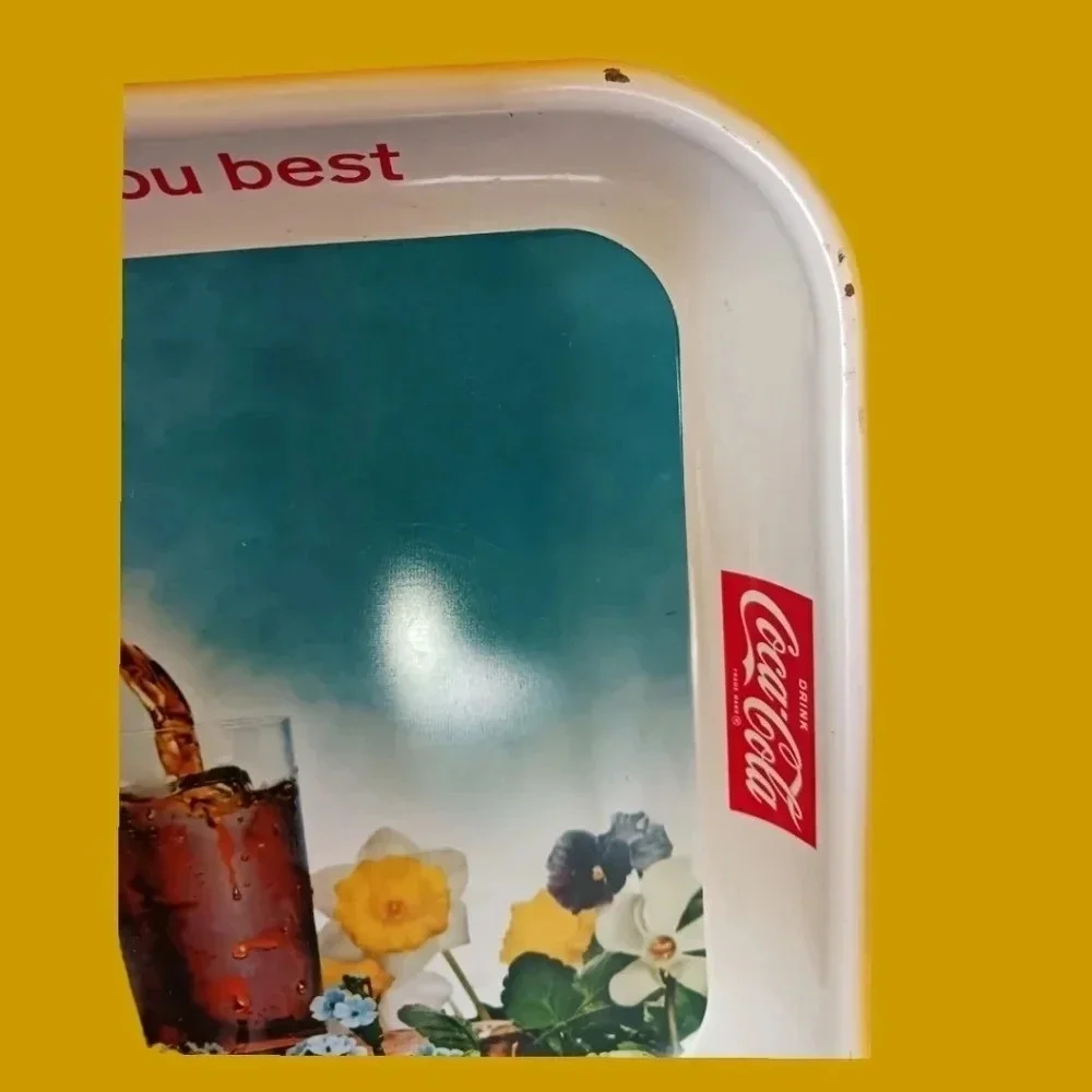Coca cola advertising lot of 4 metal trays